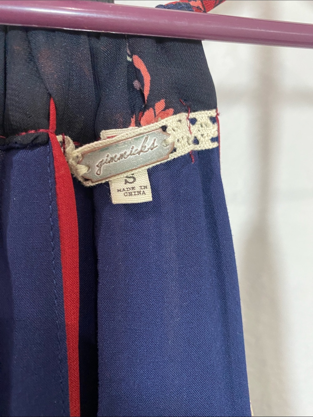 gimmicks by BKE Red, Navy & Cream Floral Maxi Dress - Picture 5 of 11